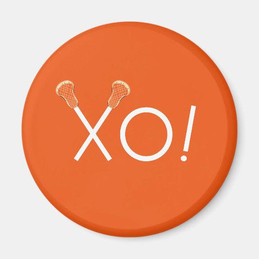 Lacrosse-Team Orange Geschenke Magnet (Vorne)