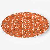 Lacrosse Team Orange Paper Teller (Schrägansicht)