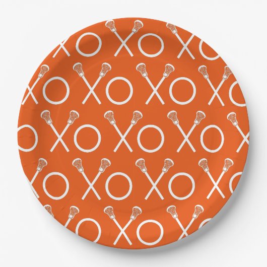 Lacrosse Team Orange Paper Teller (Vorderseite)
