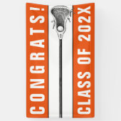 Lacrosse Team Orange Senior Night Banner (Vertikal)