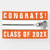 Lacrosse Team Orange Senior Night Banner (Horizontal)