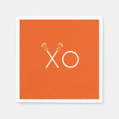 Lacrosse Team Orange Serviette (Vorderseite)