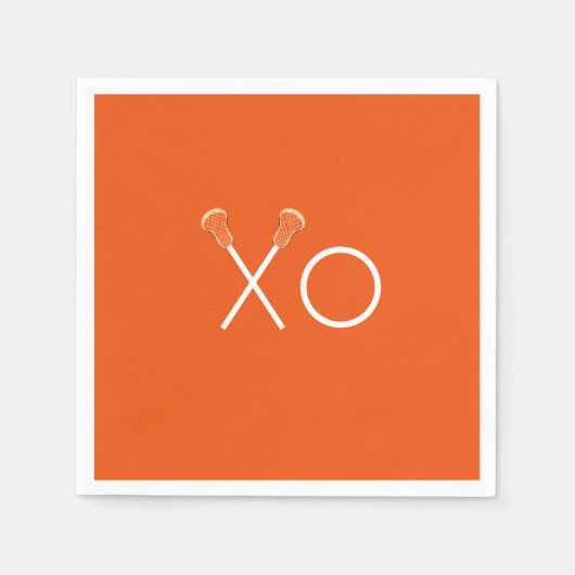 Lacrosse Team Orange Serviette (Vorderseite)