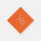 Lacrosse Team Orange Serviette (Ecke)