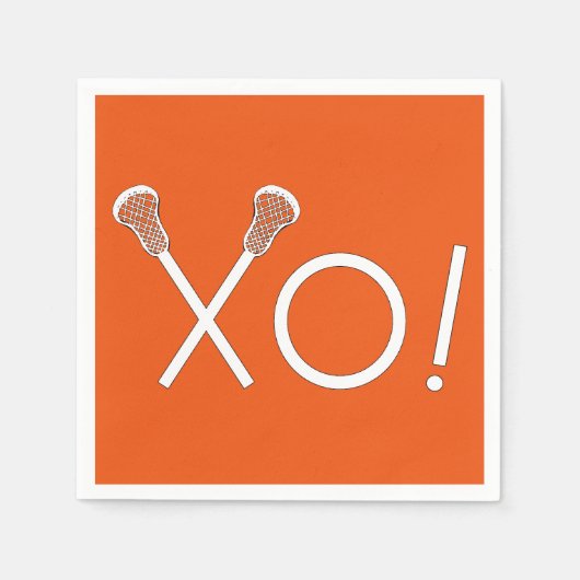 Lacrosse Team Orange Serviette (Vorderseite)
