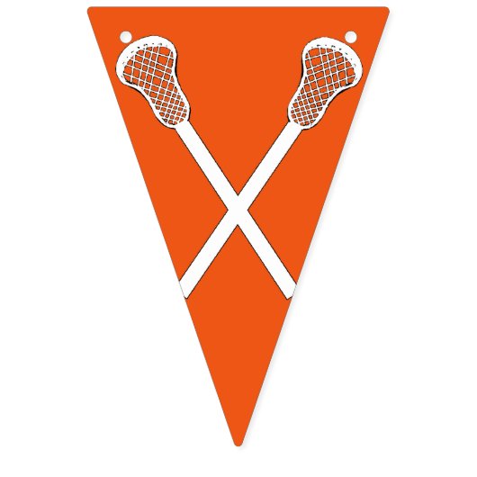 Lacrosse Team Orange Wimpelkette (Erste Fahne)