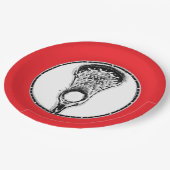 Lacrosse Team Party Pappteller (Schrägansicht)