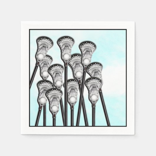 Lacrosse Team Party Serviette (Vorderseite)