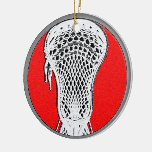 Lacrosse Team Player Award Keramik Ornament (Links)