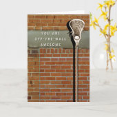 Lacrosse Team Player Viel Glück Card Karte (Gelbe Blume)