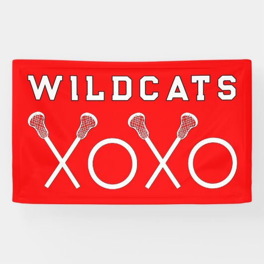 Lacrosse Team Red Banner (Horizontal)