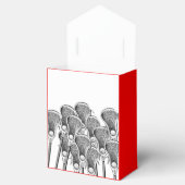 Lacrosse Team Red Favor Box Geschenkschachtel (Geöffnet)