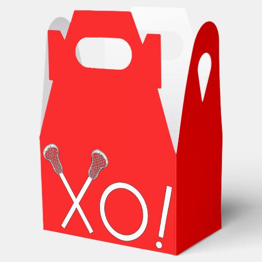 Lacrosse Team Red Geschenkschachtel (Geöffnet)