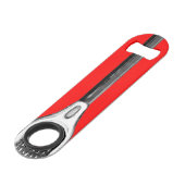 Lacrosse Team Red Gift Speed Flaschenöffner (Vorderseite Schrägansicht)