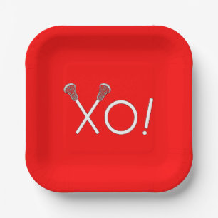 Lacrosse Team Red Pappteller