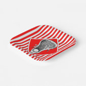 Lacrosse Team Red Party Pappteller (Gewinkelt)