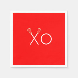 Lacrosse Team Red Serviette