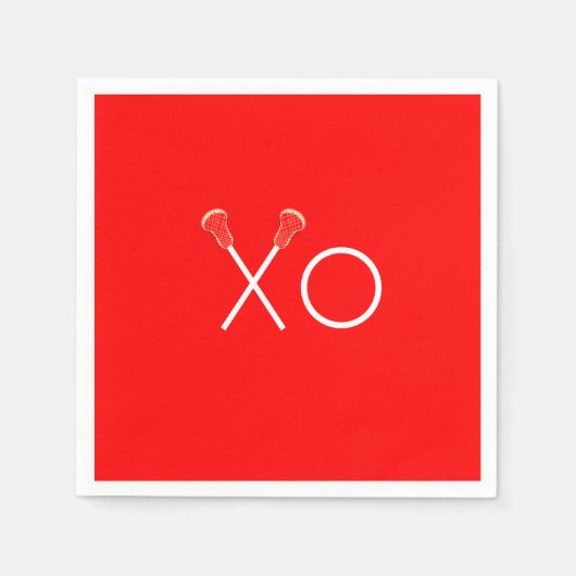 Lacrosse Team Red Serviette (Vorderseite)