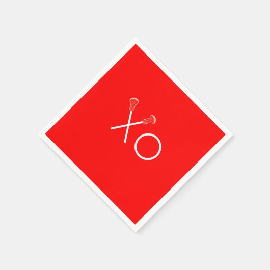 Lacrosse Team Red Serviette (Ecke)