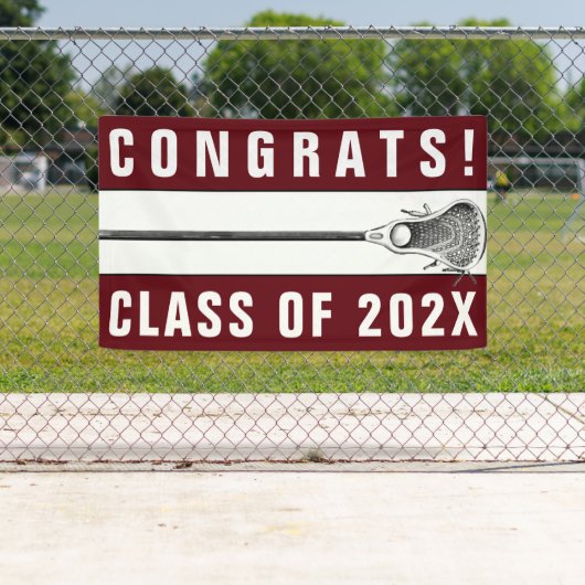 Lacrosse Team Senior Maroon Banner (Insitu)