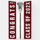 Lacrosse Team Senior Maroon Banner (Vertikal)