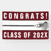 Lacrosse Team Senior Maroon Banner (Horizontal)