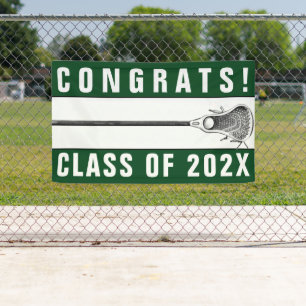 Lacrosse-Team Senior Night Grüne Banner