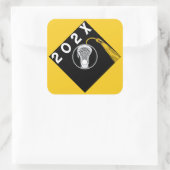 Lacrosse Team Senior Night Yellow Square Sticker (Tasche)
