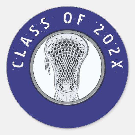 Lacrosse Team Seniors Classic Round Sticker (Vorderseite)
