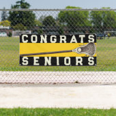 Lacrosse Team Seniors Gelbe Glückwünsche Banner (Insitu)