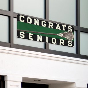 Lacrosse Team Seniors Green Glückwunschs Banner