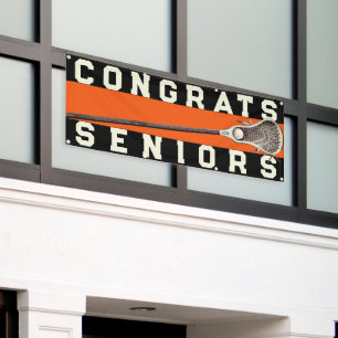 Lacrosse Team Seniors Orange Glückwunschs Banner