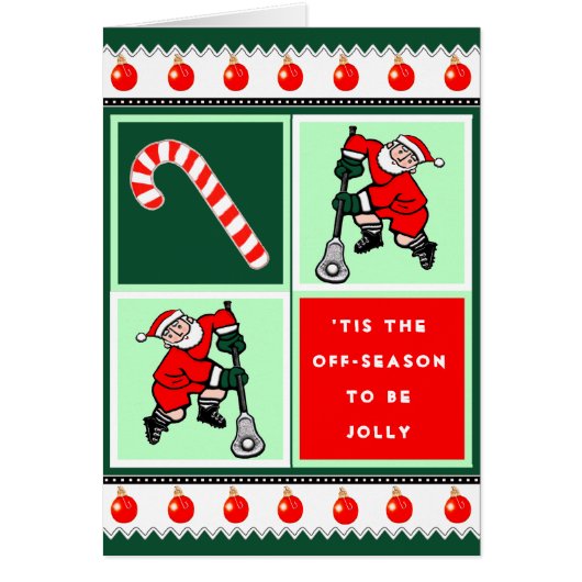 Lacrosse Team Weihnachtskarten (Vorne)