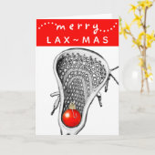Lacrosse-Team Weihnachtskarten Karte (Gelbe Blume)