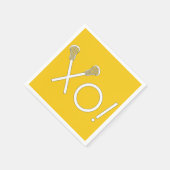 Lacrosse Team Yellow Serviette (Ecke)