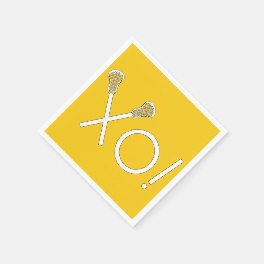 Lacrosse Team Yellow Serviette (Ecke)