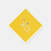 Lacrosse Team Yellow Serviette (Ecke)