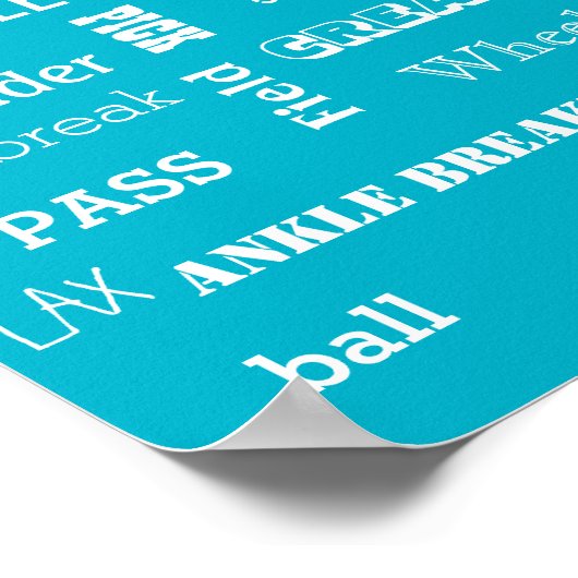 Lacrosse Terminology Poster (Ecke)