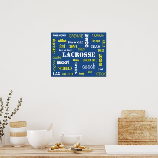 Lacrosse Terminology Poster! Poster (Küche)