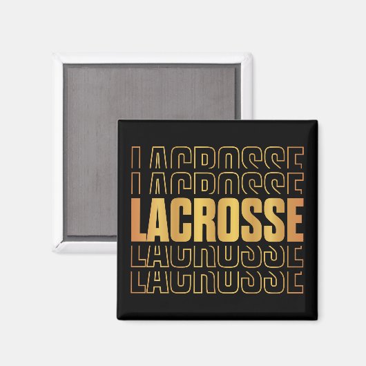 Lacrosse Text Magnet (Vorderseite/Rückseite)