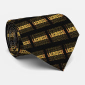 Lacrosse Text Neck Tie Krawatte (Gerollt)