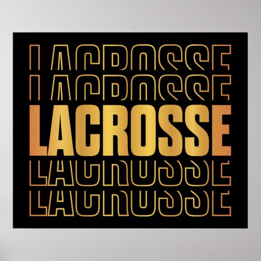 Lacrosse Text Poster (Vorne)