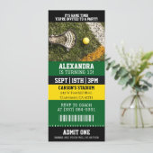 Lacrosse-Ticket Geburtstag Einladung (Stehend Vorderseite)