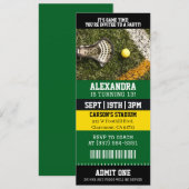 Lacrosse-Ticket Geburtstag Einladung (Vorne/Hinten)