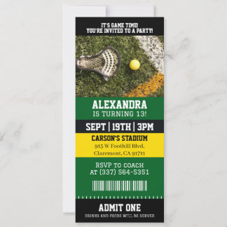 Lacrosse-Ticket Geburtstag Einladung
