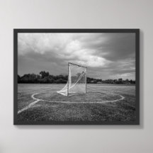 Lacrosse-Tor Feld Schwarz und Weiß