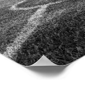 Lacrosse-Tor Feld Schwarz und Weiß Poster (Ecke)