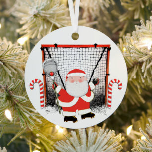 Lacrosse-Torhüter-Feiertagsgeschenk Ornament Aus Metall