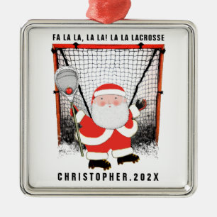 Lacrosse-Torhüter-Feiertagsgeschenk Ornament Aus Metall
