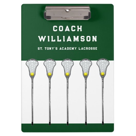 Lacrosse-Trainer-Clipboard Klemmbrett (Vorderseite)